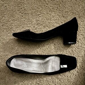 Anne Klein Black Block Heel Shoes